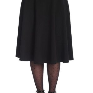 Banned A-Linien-Rock Book Club Schwarz Retro Vintage Swing Skirt