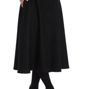 Banned A-Linien-Rock Book Worm Schwarz Retro Vintage Swing Skirt
