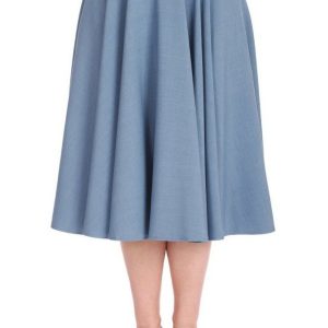 Banned A-Linien-Rock Sway Swing Blau Retro Vintage Skirt