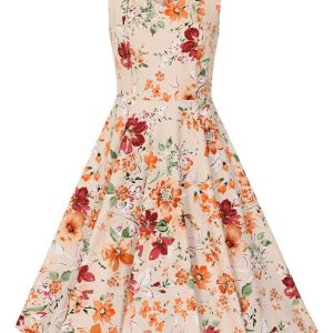 Hearts & Roses London A-Linien-Kleid Ariana Floral Swing Dress Rockabella Vintage Retro