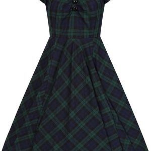 Hearts & Roses London A-Linien-Kleid Judith Tartan Retro Vintage Fit-N-Flare 50er