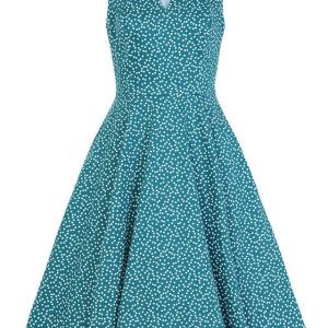 Hearts & Roses London A-Linien-Kleid La Rosa Dotty Swing Dress Rockabella Vintage Retro