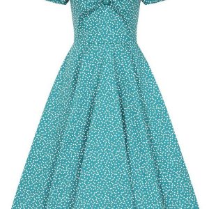 Hearts & Roses London A-Linien-Kleid Laila Polka Dot Gepunktet Vintage Retro 50er
