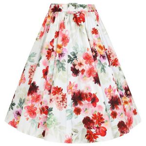 Hearts & Roses London A-Linien-Rock Pippa Floral Vintage Retro Rockabilly 50er