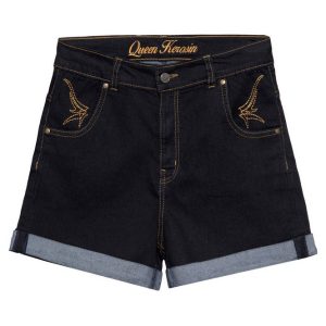 QueenKerosin Jeansshorts High Waist
