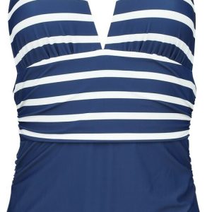 Rock Rebel by EMP – Rock Badeanzug – Retro Neckholder Swim Suit – S bis M – für Damen – Größe S – navy